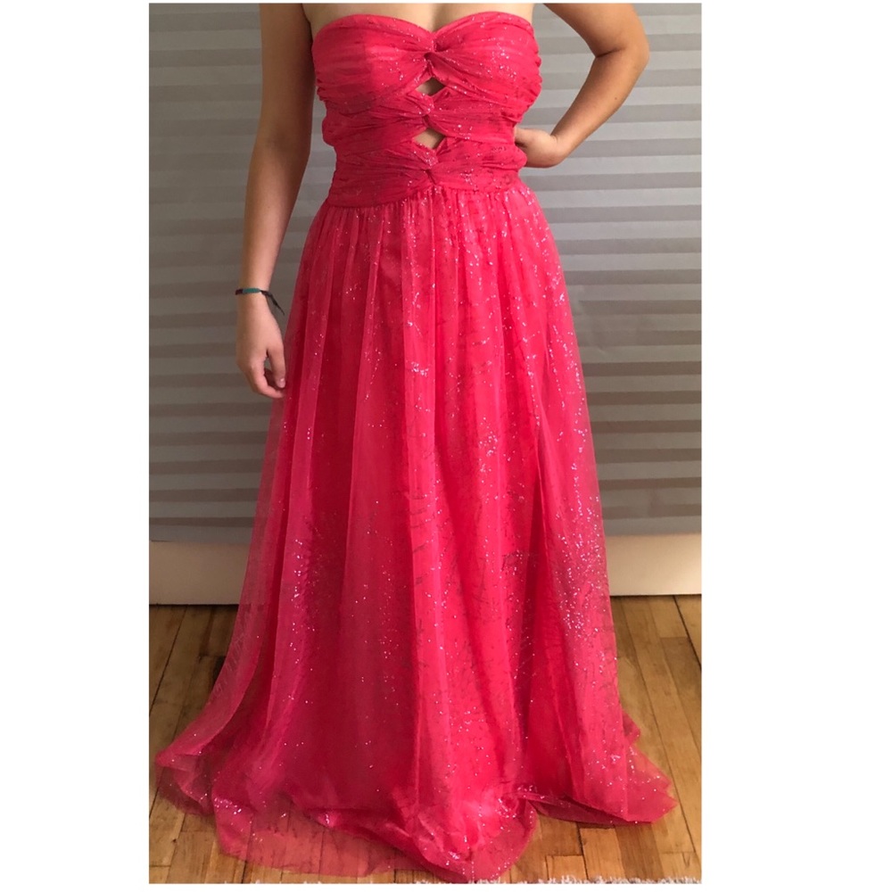 DEB SIZE 00 PINK PROM DRESS